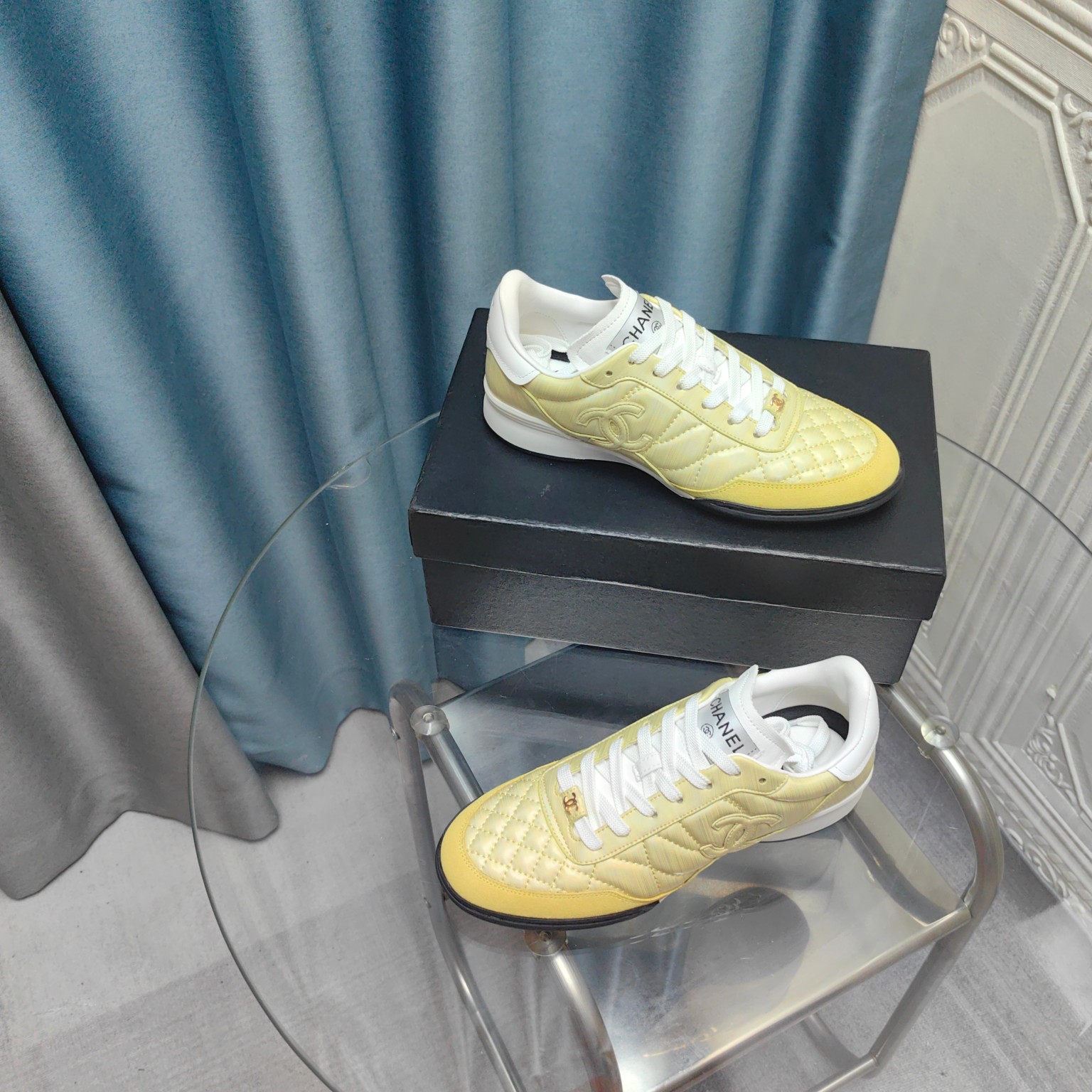 Chanel Sneakers Light Yellow 2026 | Drip Kickz Chanel Sneakers Light Yellow - Image 3