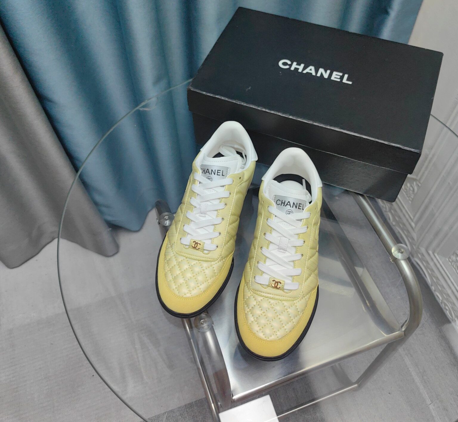 Chanel Sneakers Light Yellow 2026 | Drip Kickz Chanel Sneakers Light Yellow