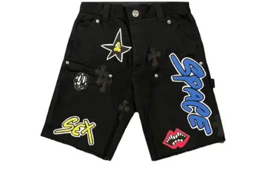 Chrome Hearts Matty Boy Patch Carpenter Shorts “Black/Multicolor