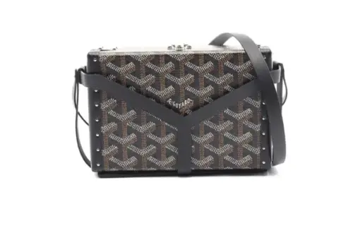 Goyard Minaudière Shoulder Bag Light Brown Front View