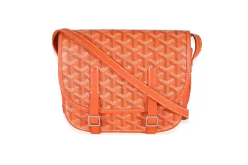 Goyard Belvedere II PM Crossbody Bag Orange Front View