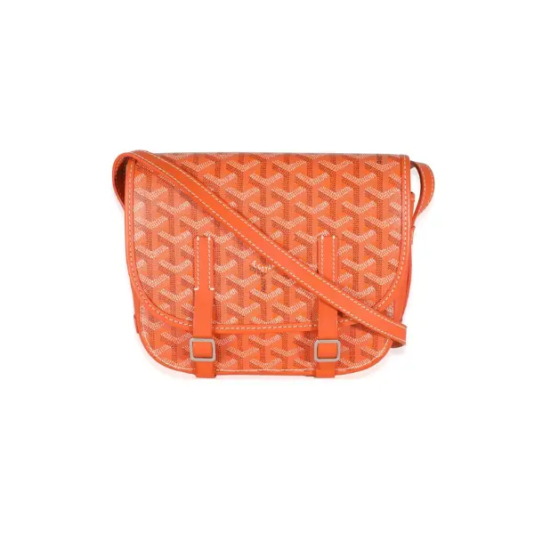 Goyard Belvedere II PM cross body bag orange 2026 | Drip Kickz Goyard Belvedere II PM Crossbody Bag Orange Front View