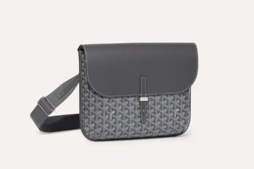 Goyard Coursier Messenger Bag Grey Front View