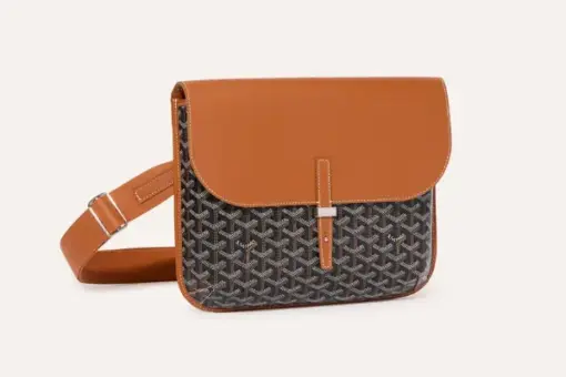 Goyard Coursier Messenger Bag Brown Front View