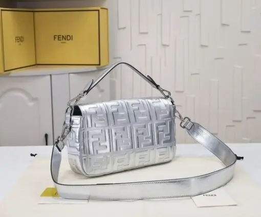 Fendi Baguette Bag Silver FF 2026 | Drip Kickz Fendi Baguette Bag Silver FF - Image 2