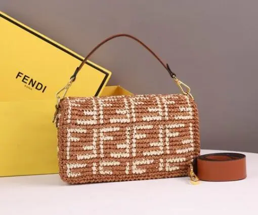 Fendi Baguette Bag Maroon Beige 2026 | Drip Kickz Fendi Baguette Bag Maroon Beige - Image 3