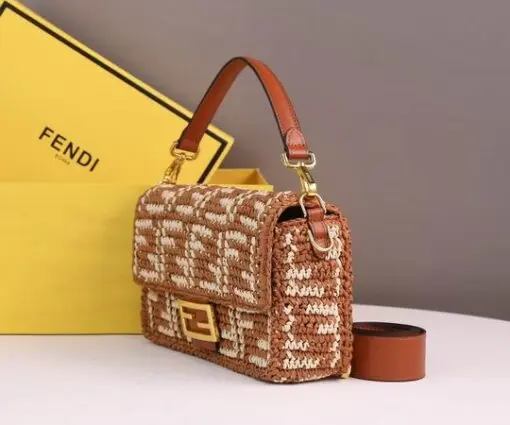 Fendi Baguette Bag Maroon Beige 2026 | Drip Kickz Fendi Baguette Bag Maroon Beige - Image 2