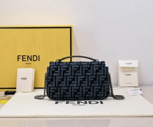 Fendi Baquette Bag Black Blue logo 2026 | Drip Kickz Fendi Baquette Bag Black Blue logo - Image 2