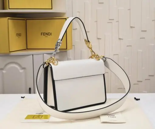 Fendi Bag White & Brown 2026 | Drip Kickz Fendi Bag White & Brown - Image 2