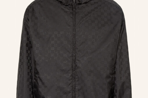 Gucci Windbreaker Jacket Black – luxury designer lightweight jacket for modern style