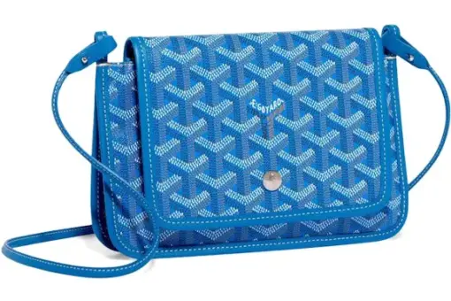 Goyard Plumet Pouch Sky Blue Front View
