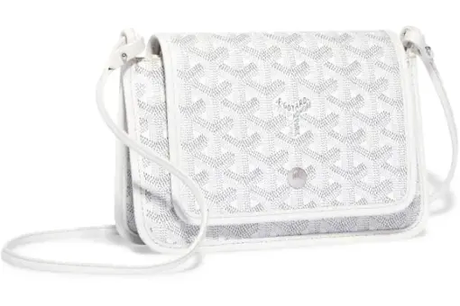 Goyard Plumet Pouch White Front View