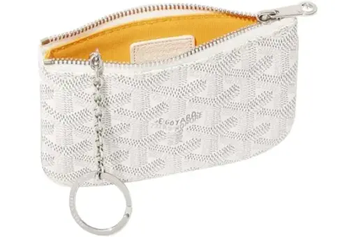 Goyard Sénat Nano Key Pouch White Front View