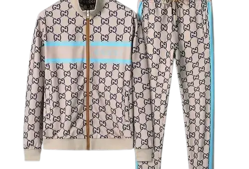 Gucci GG Monogram Pattern Tracksuits Cream