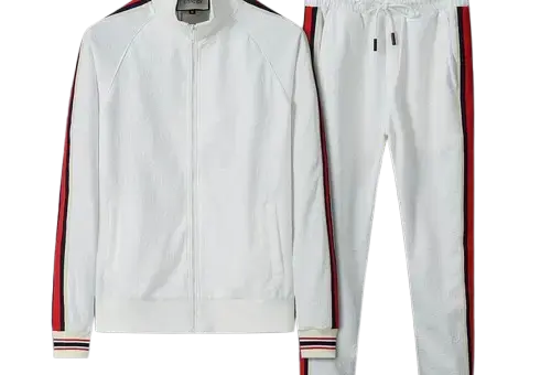 Gucci Red Border Tracksuit White