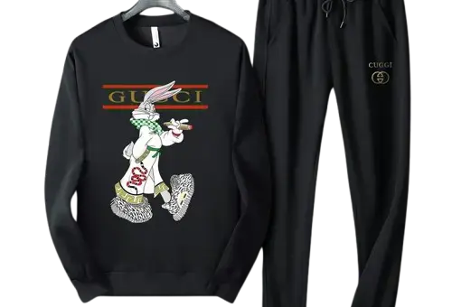 Gucci Cartoon Logo Tracksuit Black