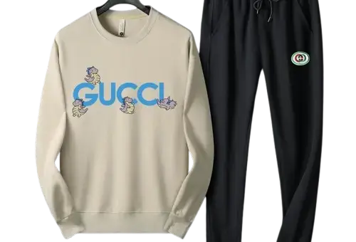 Gucci Logo Tracksuit Cream White/Black