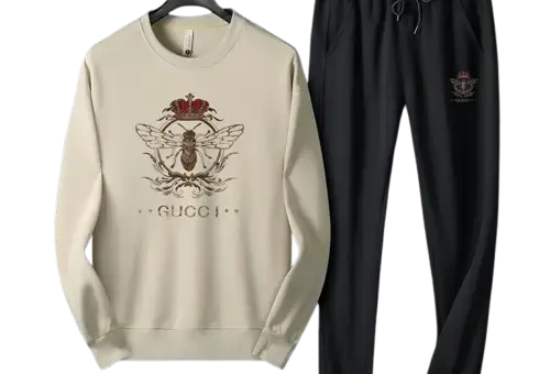 Gucci Bee Queen Logo Tracksuit Cream/Black