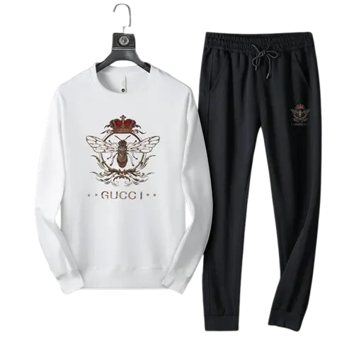 Gucci Bee Queen Logo Tracksuit White 2026 | Drip Kickz Gucci Bee Queen Logo Tracksuit White