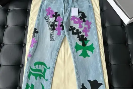 Chrome Hearts Vintage Levi’s Stencil Cross Patch Denim Blue