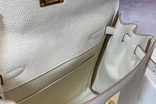 Alternative view of Hermes Kelly Ado Backpack White – Luxury Leather Backpack
