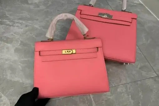Hermes Kelly Epsom 25cm Bag Pink