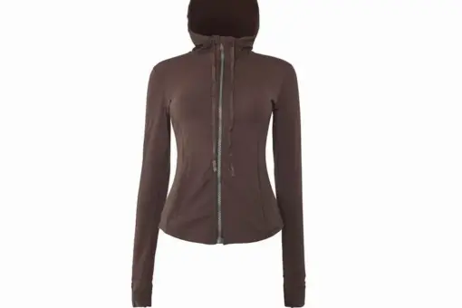 Lululemon Ladys Sports Jacket Brown Front View