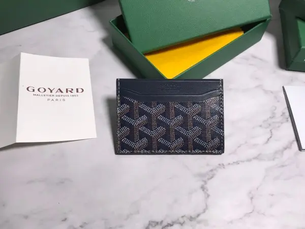 Goyard Card Holder Saint Sulpice Black 2026 | Drip Kickz Goyard Saint Sulpice Card Holder Black Front View