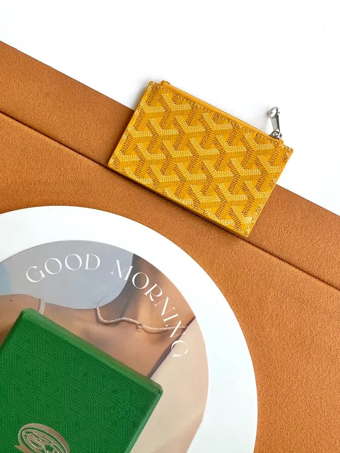 Goyard Bourbon Zipped Card Holder Yellow 2026 | Drip Kickz Goyard Bourbon Zipped Card Holder Yellow - Image 2