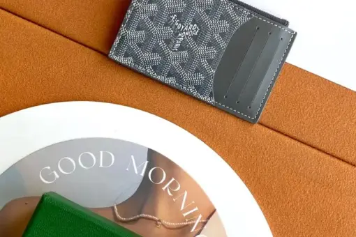 Goyard Bourbon Zipped Card Holder Davy Grey