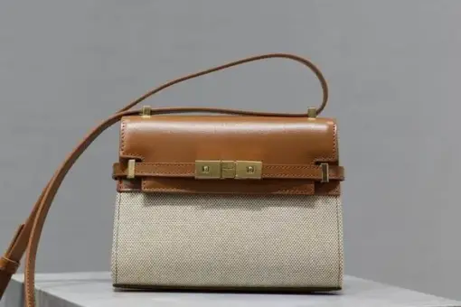 YSL Manhattan Mini Bag Brown & Grey