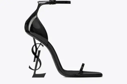 YSL Opyum Sandals black leather
