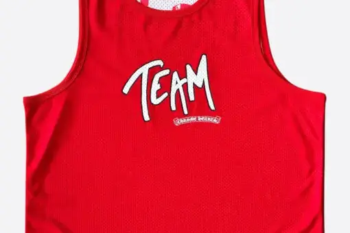 Chrome Hearts Matty Boy Red & White Team Form Reversible Mesh Jersey