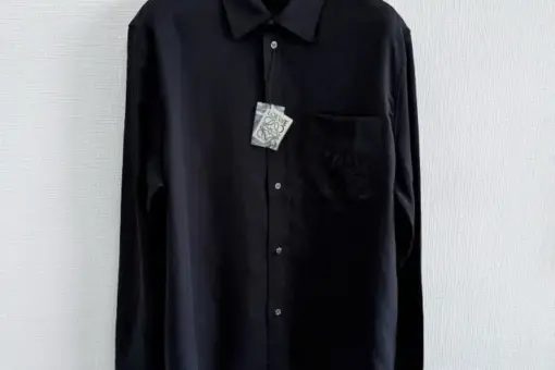 Loewe Leather Shirt Black