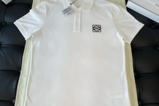 Loewe Embroidered Logo Polo T-Shirt White