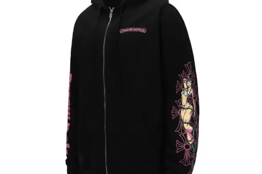 Chrome Hearts Horse Shoe Floral Hoodie Black M1