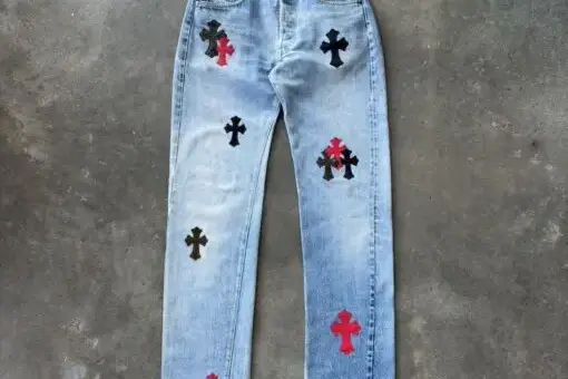 Chrome Hearts Levi’s Custom Red & Black Jean