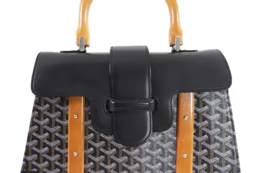 Goyard Pre-Owned Saigon PM Satchel Black Front View