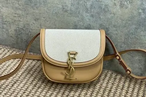 YSL Kaia Mini Bag Beige & White