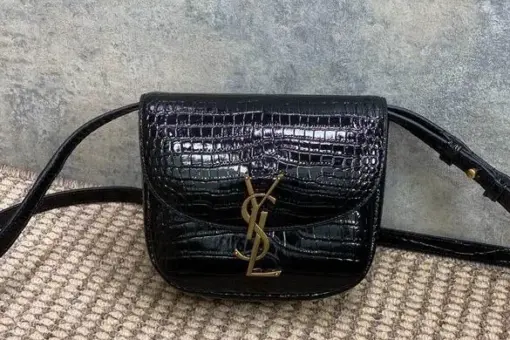 Saint Laurent Kaia Mini Bag Crocodile Black – Luxury Designer Handbag