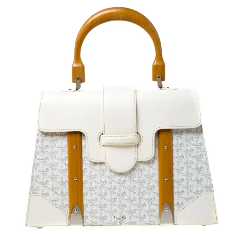 Goyard Pre-Owned Saigon PM satchel White 2026 | Drip Kickz Goyard Pre-Owned Saigon PM Satchel White Front View
