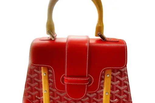 Goyard Pre-Owned Saigon PM Satchel Red Front View