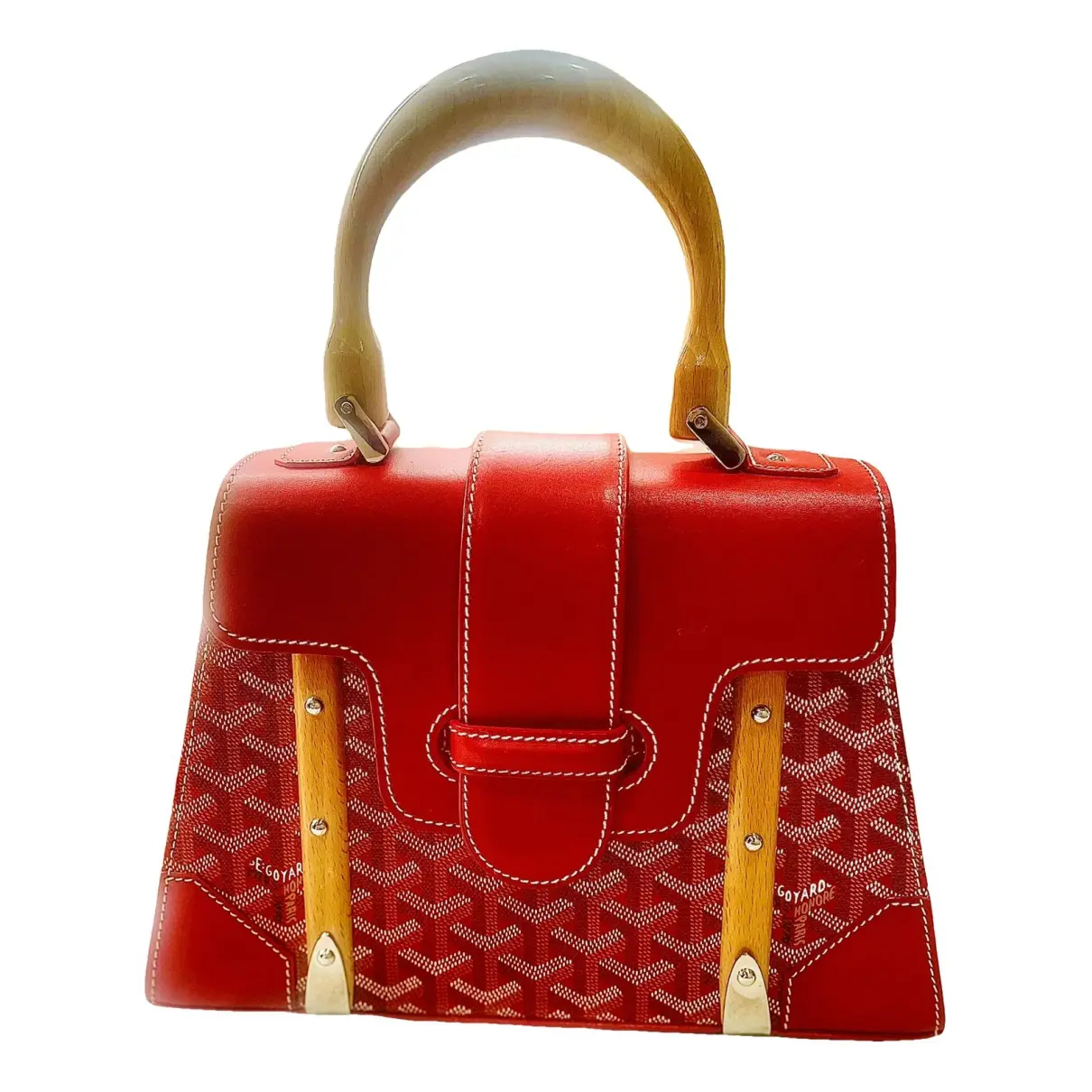 Goyard Pre-Owned Saigon PM satchel Red 2026 | Drip Kickz Goyard Pre-Owned Saigon PM Satchel Red Front View