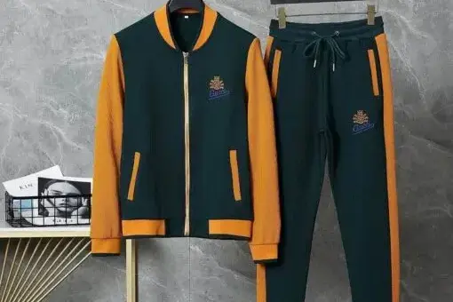 Gucci Velvet Tracksuit Green/Orange