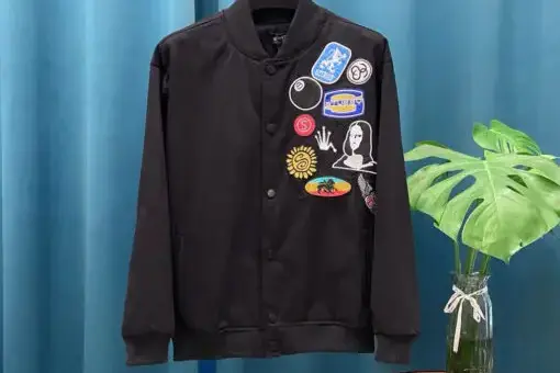 Stussy Souvenir Stadium Bomber Jacket Black