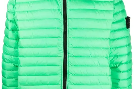 Stone Island Paneled Jacket With Hood Light Green