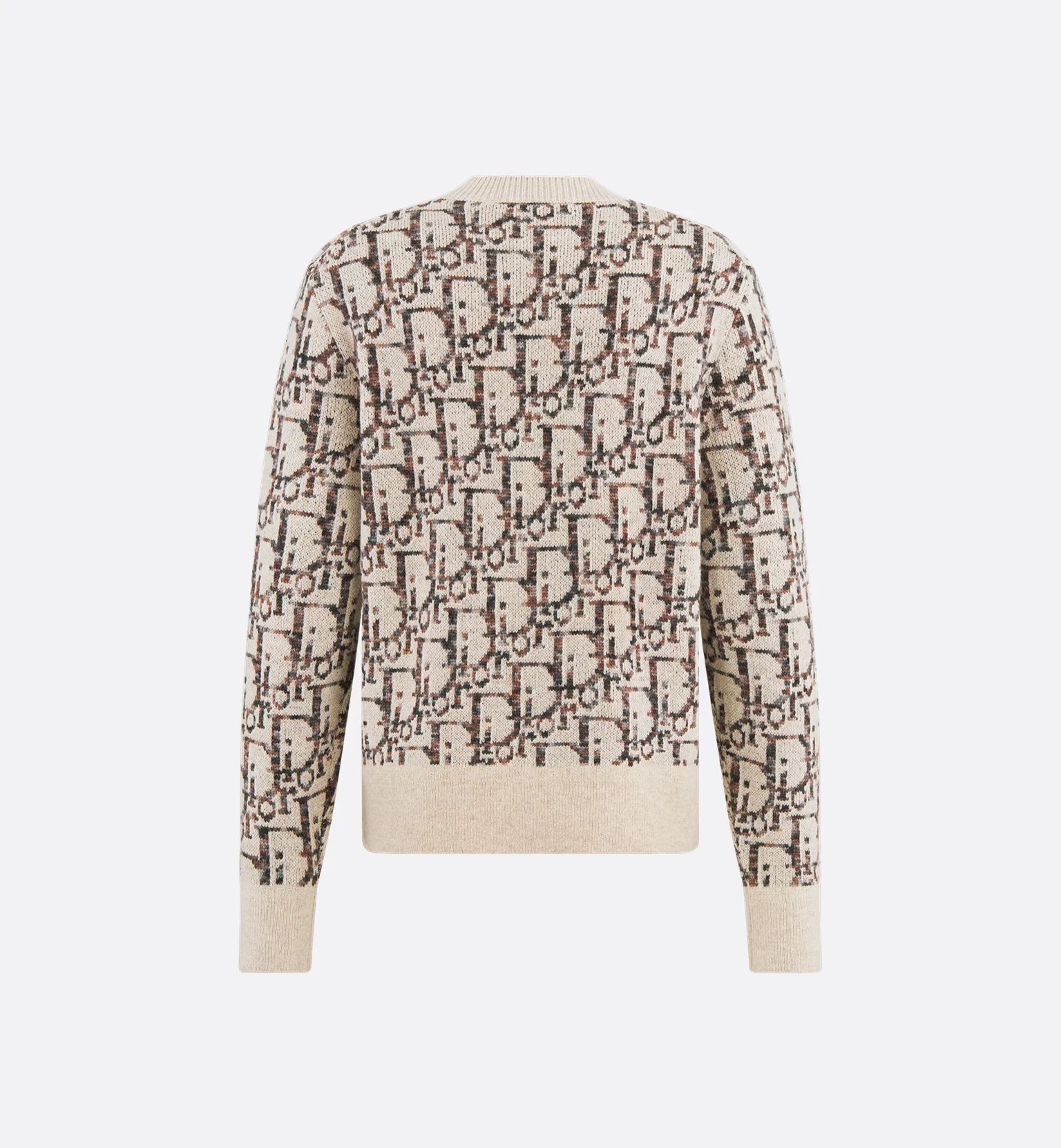 Dior Oblique Sweater Beige and Brown Virgin Wool Jacquard 2026 | Drip Kickz Dior Oblique Sweater Beige and Brown Virgin Wool Jacquard - Image 2