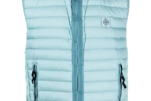 Stone Island Compass-patch padded gilet sky blue