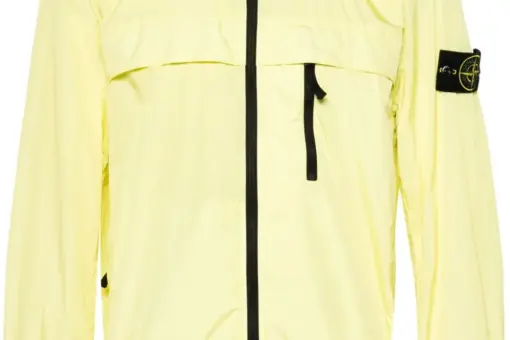 Stone Island Reps zip-up lightweight jacket lemon yellow