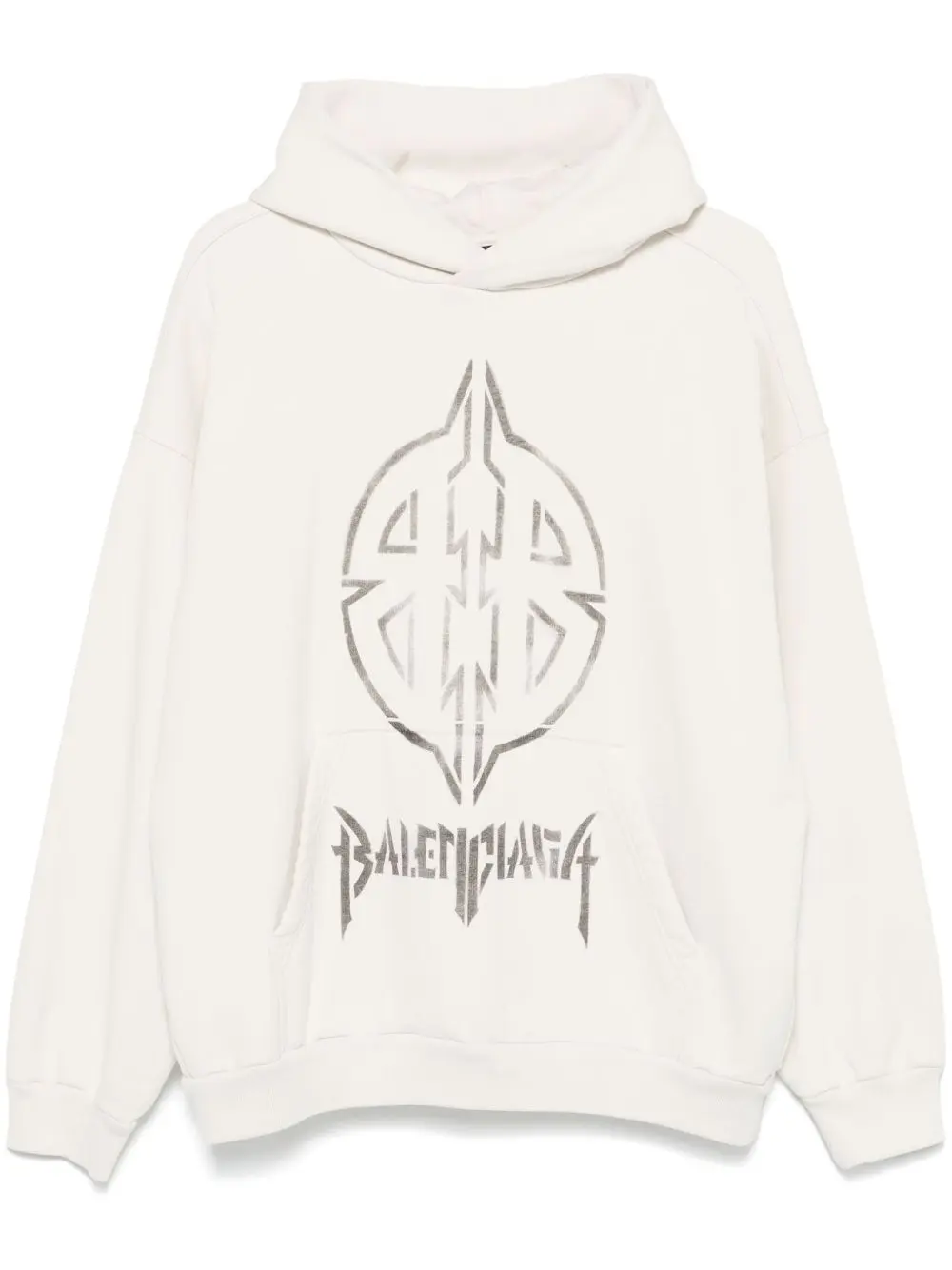 Balenciaga Metal BB stencil hoodie light beige 2026 | Drip Kickz Balenciaga Metal BB stencil hoodie light beige